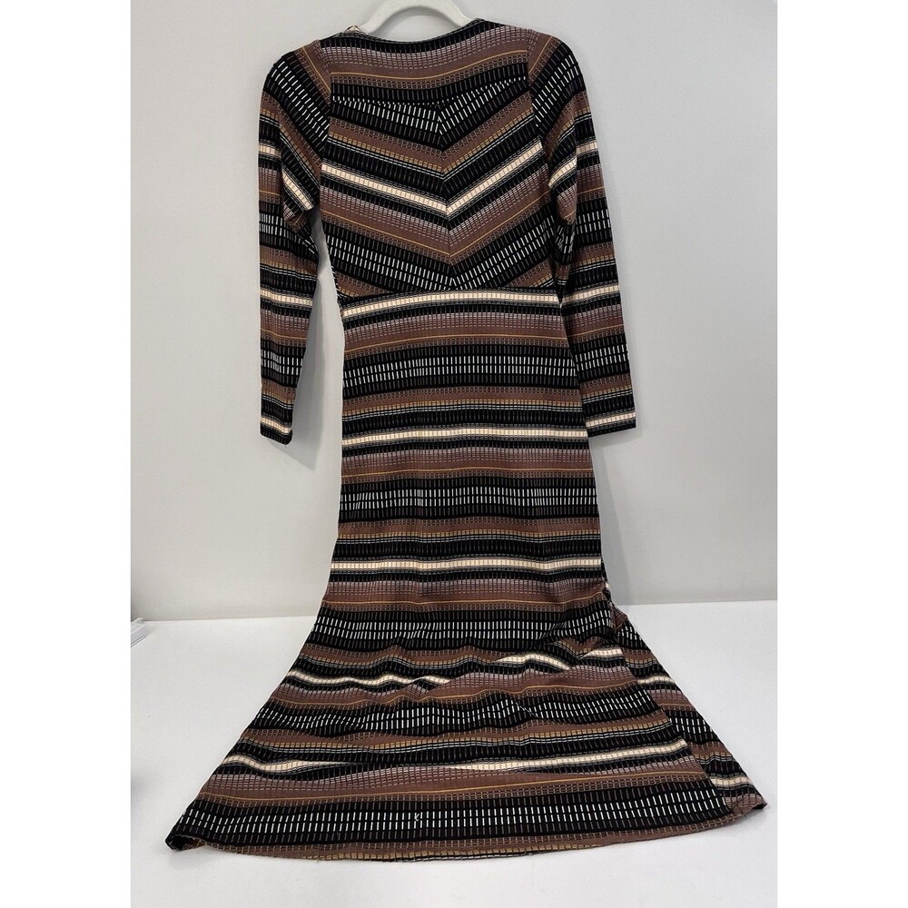 Anthropologie Maeve Striped Wrap Midi Dress Sz XS - Picture 9 of 12